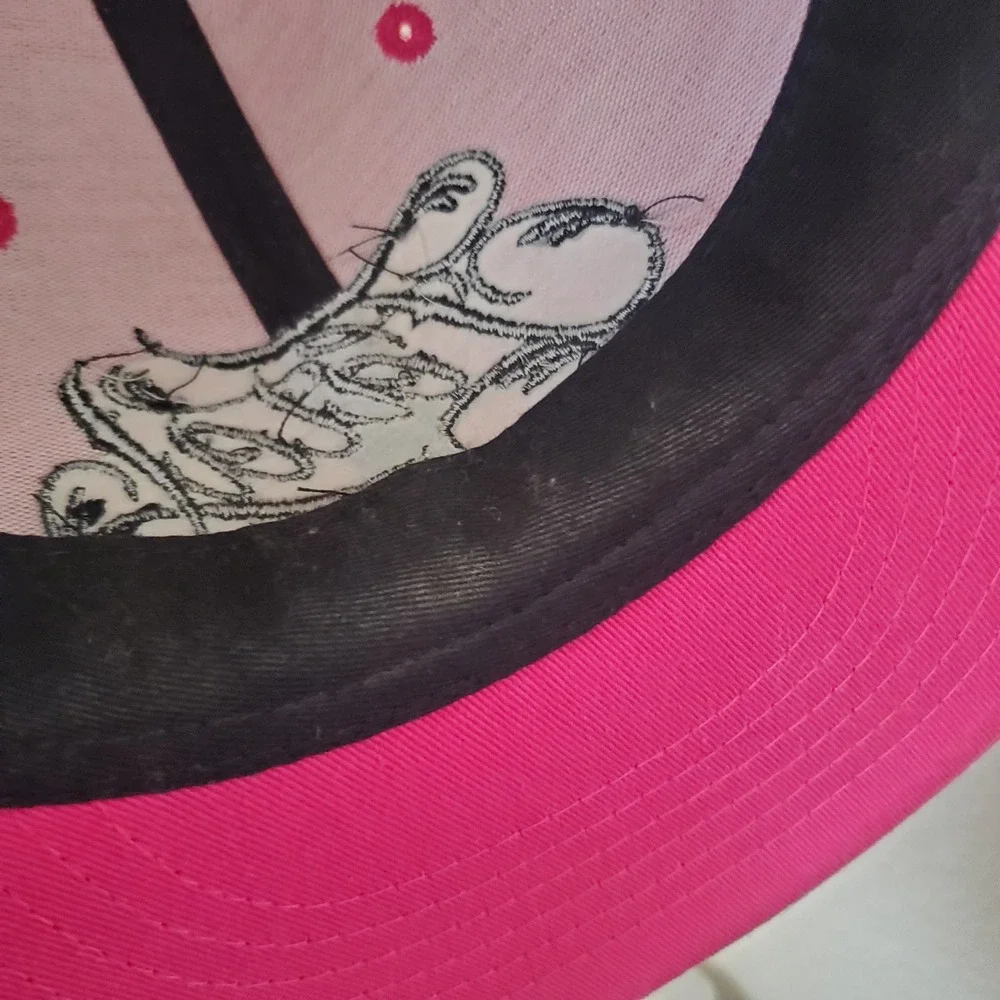 Fatal Clothing Hot Pink Black Trucker Hat Snapback Mesh Cap Embroidered Logo